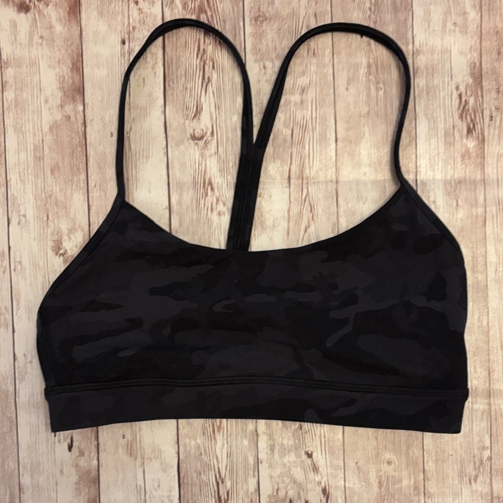 Lululemon Black Camouflage Sports Bra